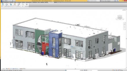 1 Revit Modell mit Punktwolke - Revit model with point cloud