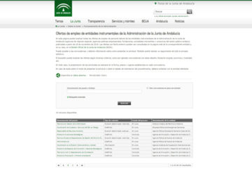 junta buscador empleo entes instrumentales