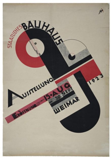 Poster for the 1923 Bauhaus Exhibition in Weimar © Joost Schmidt
