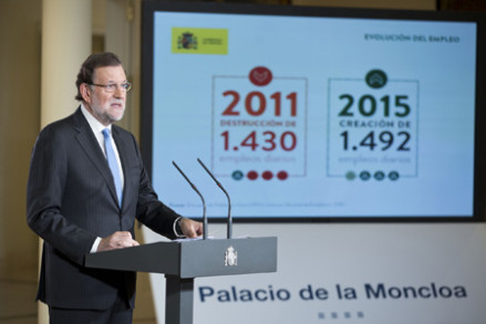 26/10/2015 Madrid, EspaÃ±a  El Presidente del Gobierno, Mariano Rajoy, durante su comparecencia tras el Consejo de Ministros FotografÃ­a: Diego Crespo / Moncloa Presidencia del Gobierno