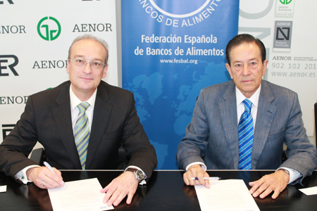 Firma Aenor y Banco de Alimentos