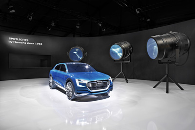 Audi at Design Miami: Into an Electric Future – Installation „Spotlights“. © Andreas Keller for AUDI AG