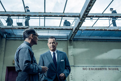 Tom Hanks is Brooklyn lawyer James Donovan and Mark Rylance is Soviet agent Rudolf Abel in the dramatic thriller BRIDGE OF SPIES, directed by Steven Spielberg.