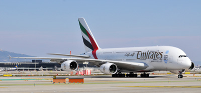Emirates A380 Barcelona
