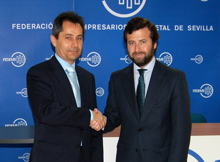 Firma del convenio entre Fedeme y Vodafone