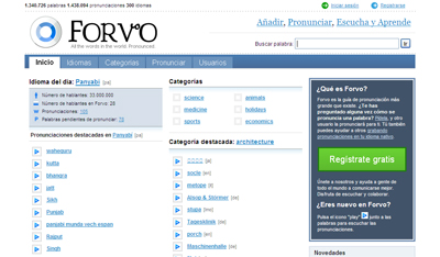 Forvo, diccionario de pronunciación