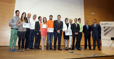 Los emprendedores ganadores junto los finalistas