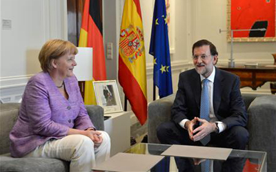 Merkel junto a Rajoy